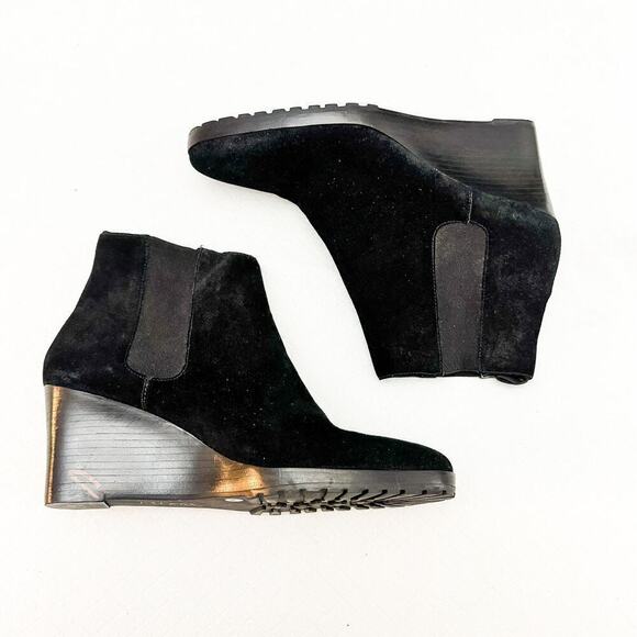 Lauren Ralph Lauren Suede Platform Black Booties Size 11 - Picture 4 of 6